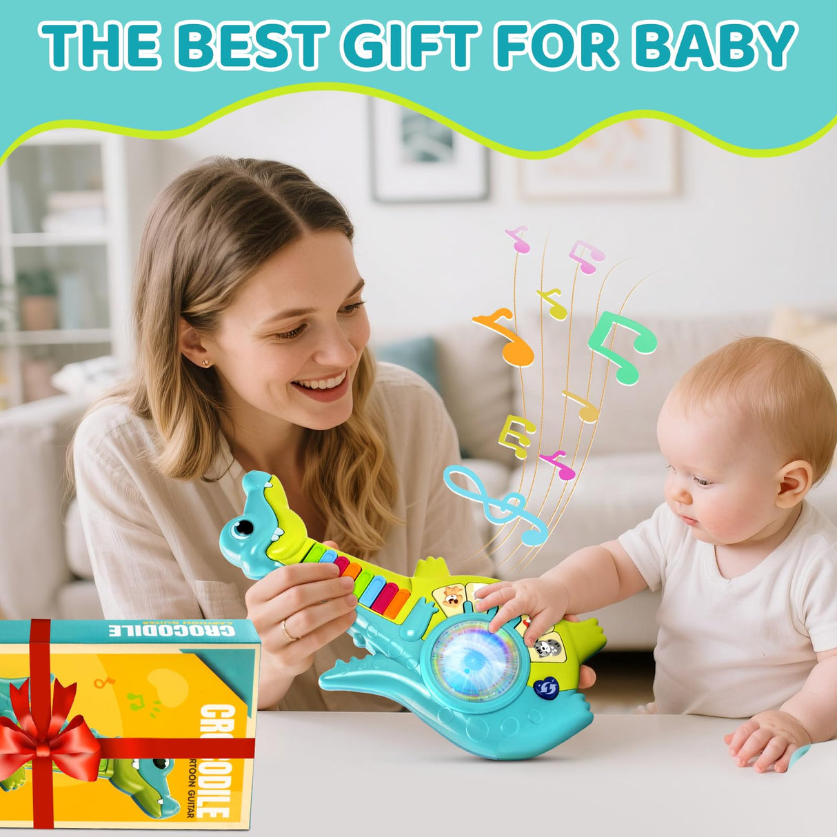 Marstone Toddler Toys for 1 Year Old Boy Gift: Baby Girl Musical Toys 12-18 Months, Educational Piano Guitar for Toddlers 1-2 with Animals and Sounds, 1st First Gift for Birthday, Christmas, Xmas