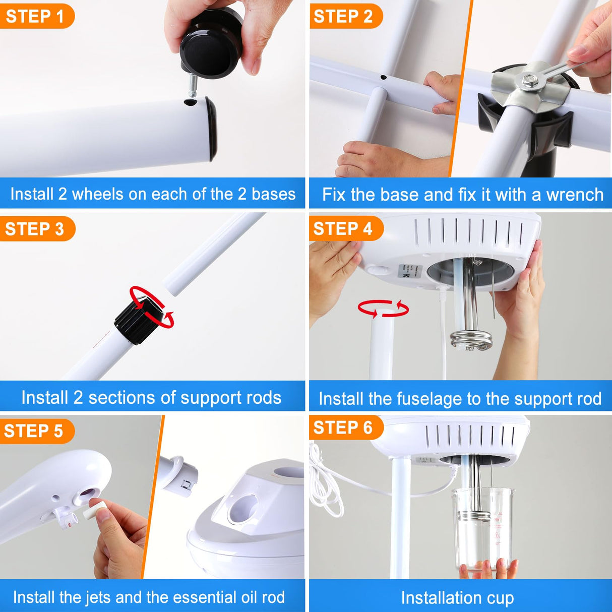 Chetunju Professional Facial Steamer for Ozone Humidifier Atomizer, Adjustable Height and Angle, Face Steamer Clean Skin Firming Pores and Moisturizing Suitable for a Beauty, Spa, at Home