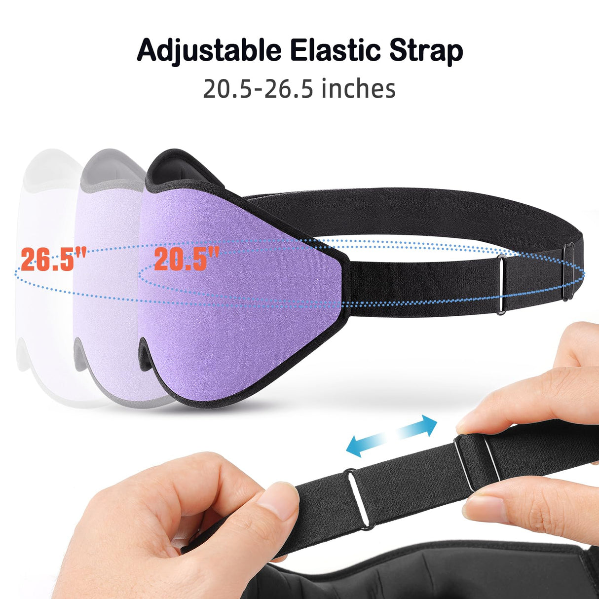 LitBear Sleep Mask for Side Sleeper Women Men, Eye Mask for Sleeping Light Blocking, 3D Contoured Cup Sleeping Mask, Soft Breathable Sleep Eye Mask with Adjustable Strap for Flight, Light Purple