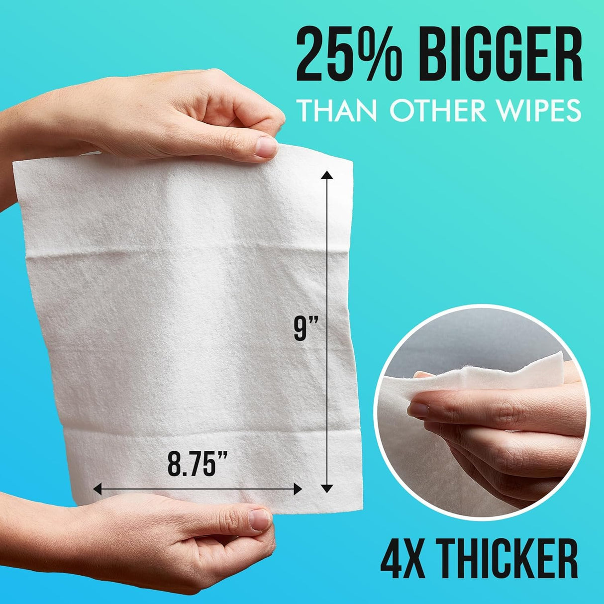 Extra Large Bath Wipes for Adults Bathing No Rinse - 40 Disposable Body Cleansing Wipes for Men, Women & Elderly - Great for Gym, Camping, Post Surgery - Shower Wipes - Lavender