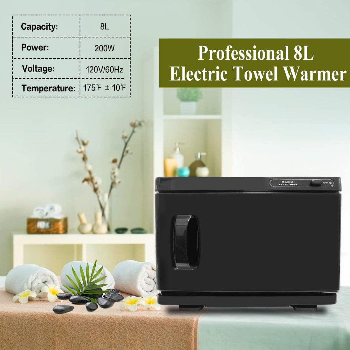 Hot towel warmer, 8L Towel Warmer Spa, Professional Towel Warmer for Facial,Small Towel warmer caddy for Salon,Spa, Message