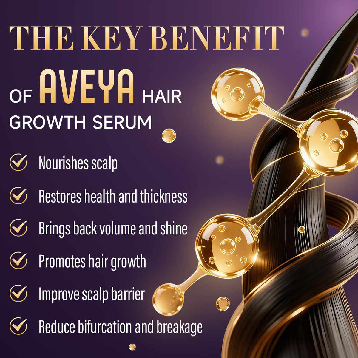 AVEYA Hair Growth Spray, infused with Rosemary Oil,rice water,Batana Oil&Biotin for Scalp – Strengthens,Thickens&Accelerates Hair Care - Non-Greasy,Helps Prevent Hair Thinning & Hair Loss – 60ml
