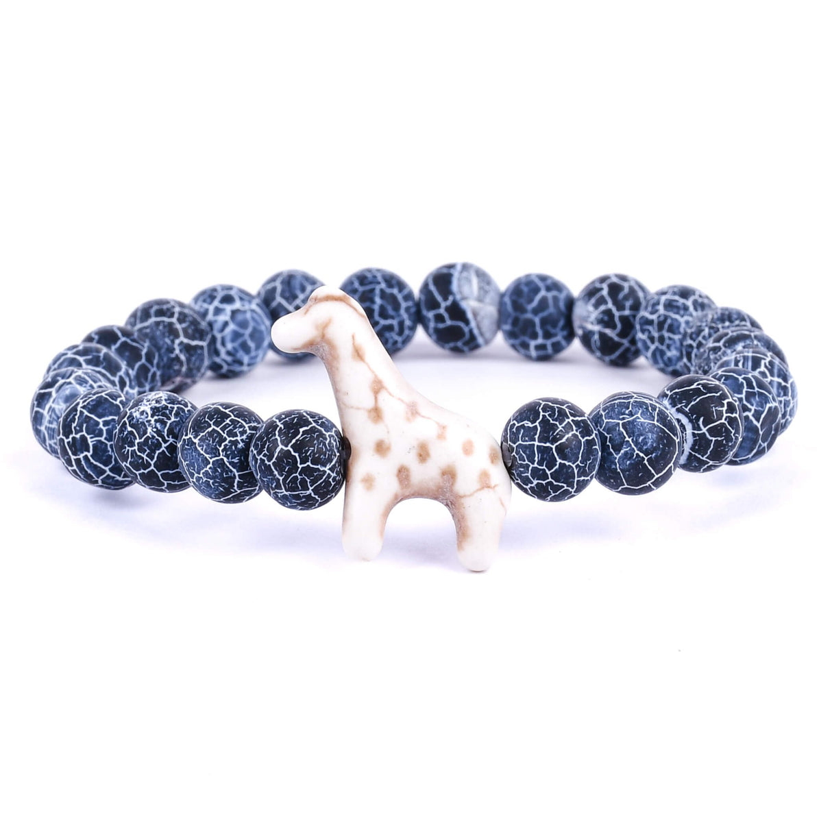 Fahlo Giraffe Tracking Bracelet – Track a Real Giraffe’s Journey – Supports Wildlife Conservation – Elastic, One Size Fits Most – on Interactive Mobile App Map – Unisex Conservation Gift (River Blue)