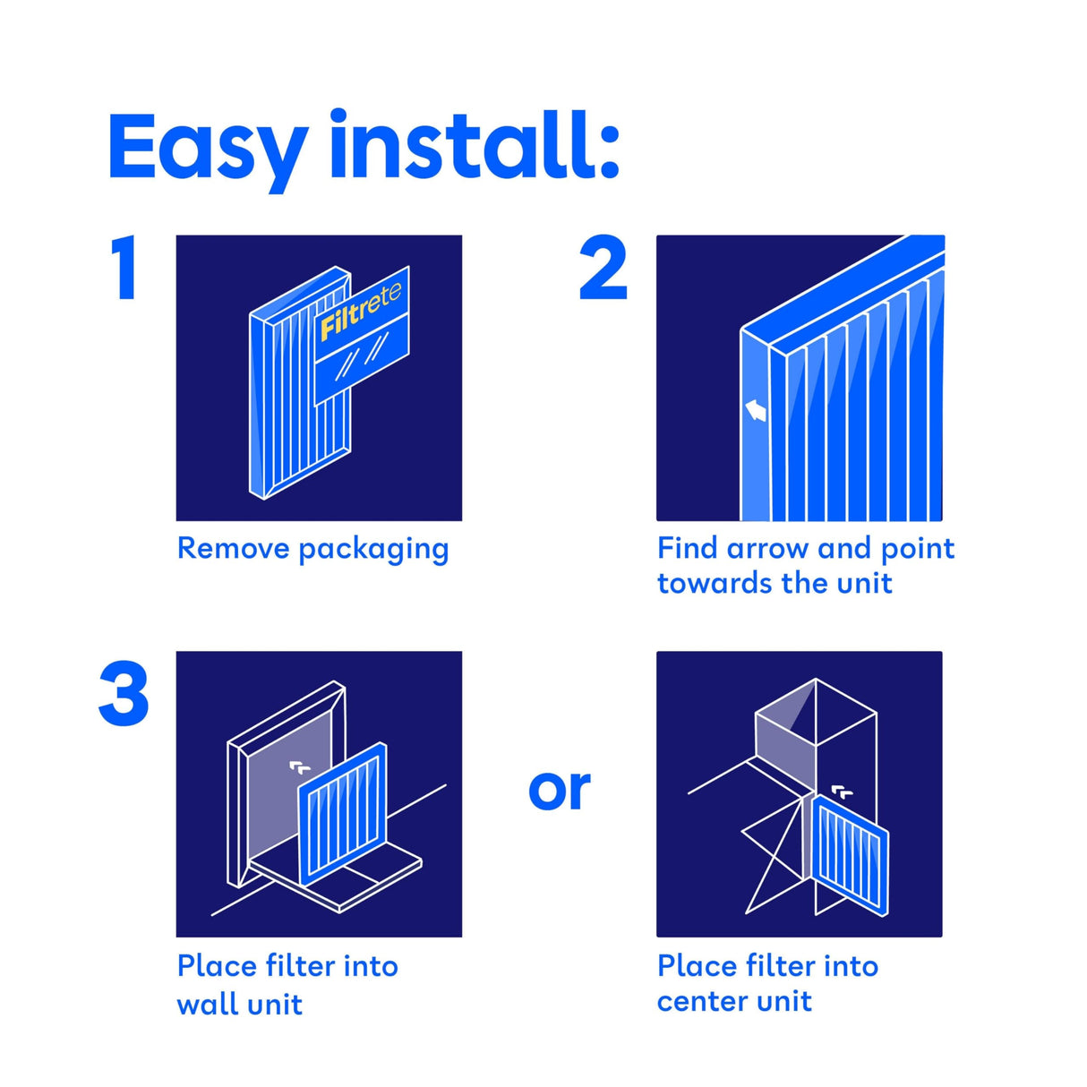 Filtrete 14x30x1 Air Filter, MERV 13 MPR 1900, Allergens, Bacteria, Viruses & Air Pollutants, 3-Month AC/Furnace Filters, Cleaner Air Reliable Airflow, 6 HVAC Filters(Act Size 13.81x29.81x0.78 in)