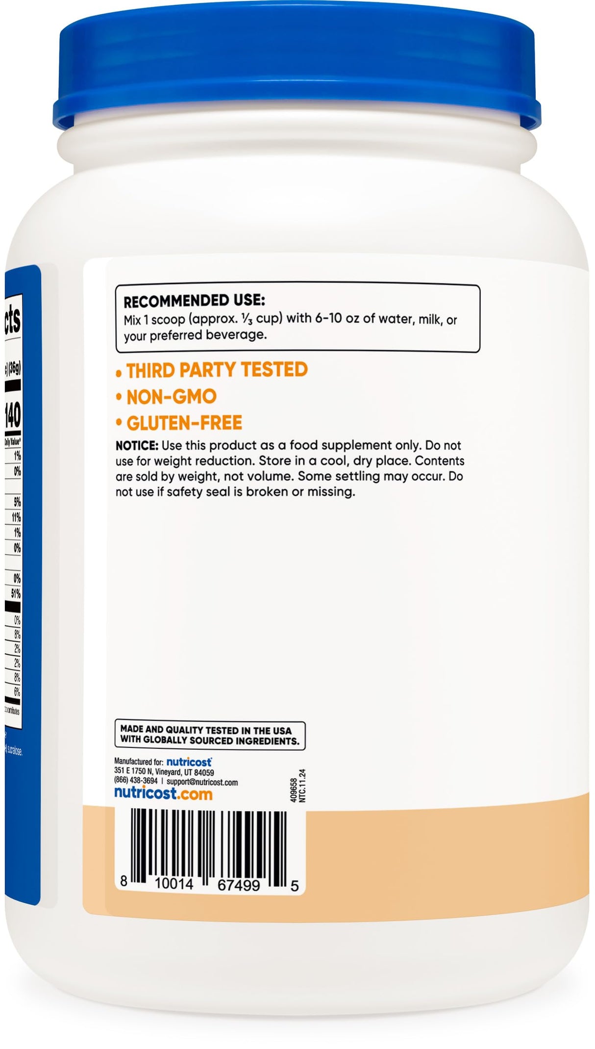 Nutricost Whey Protein Isolate Powder (Cake Batter, 2LBS)