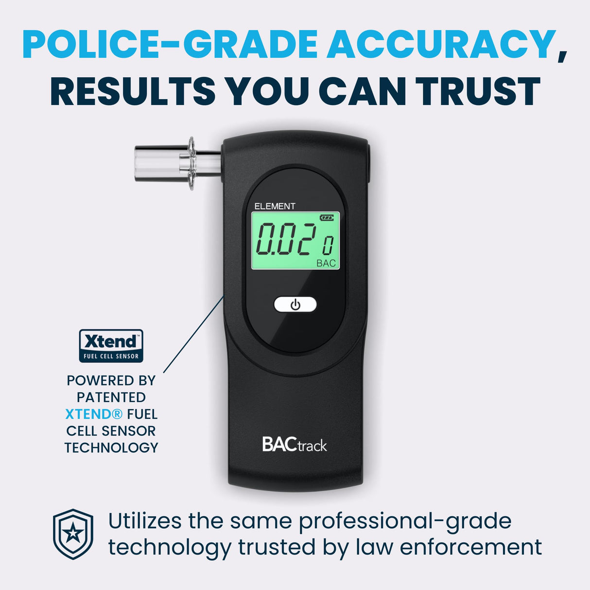 BACtrack Element Breathalyzer | Professional-Grade Accuracy | DOT & NHTSA Compliant | Portable Breath Alcohol Tester for Personal & Professional Use