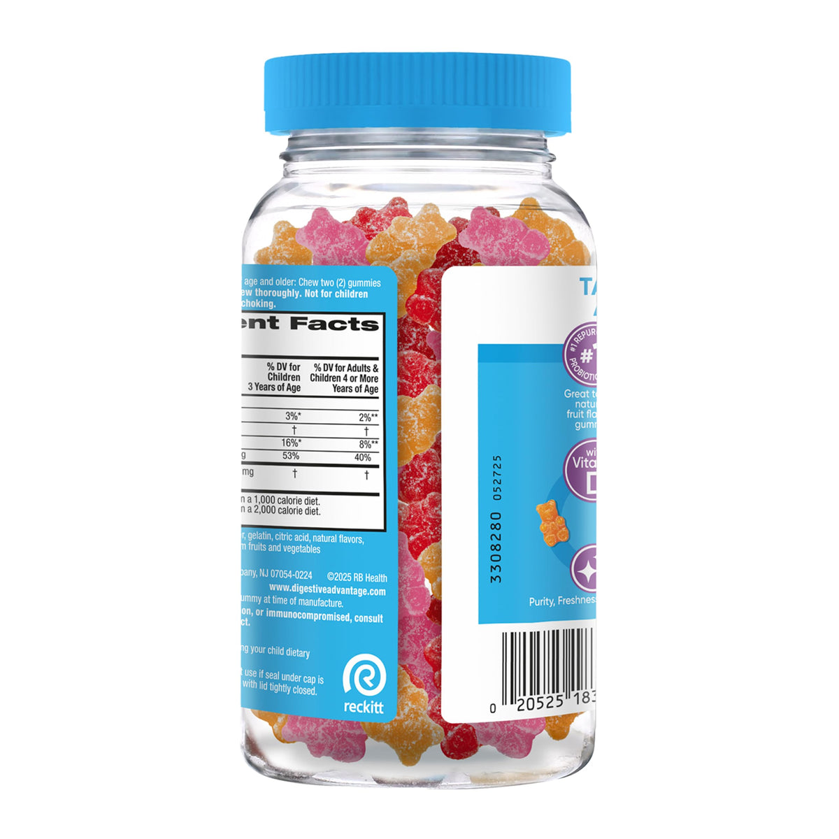 Digestive Advantage Daily Probiotic, Natural Fruit Flavor - 80ct Gummies