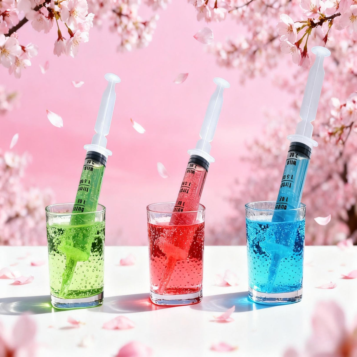 50 PACK 2 oz Halloween Jelly Syringes Shot with Lids, Large Reusable Party Jelly Shot for Thanksgiving Day, Christmas Wedding Bachelorette Parties (Clear)