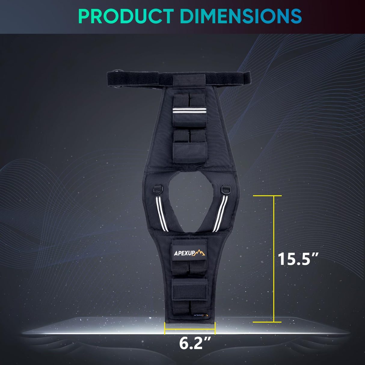 APEXUP Adjustable Weighted Vest Men 20lbs/30lbs/40lbs Weights with Reflective Stripe, Weight Vest Woman Workout Vest for Strength Training Running Walking (20 lbs)