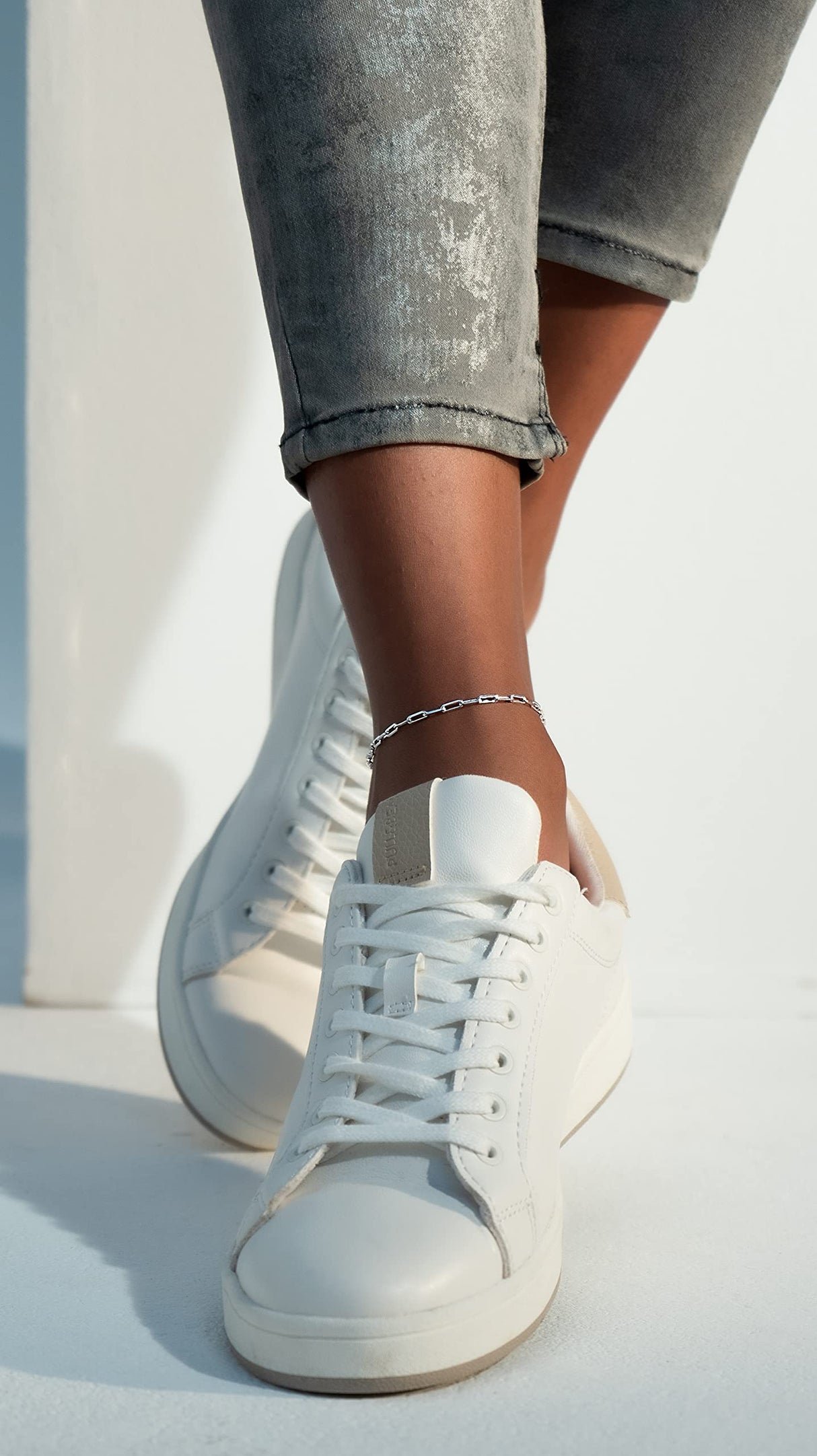 Miabella Solid 925 Sterling Silver 2.5mm Paperclip Link Chain Anklet Ankle Bracelet for Women, Made in Italy (sterling silver, 9)