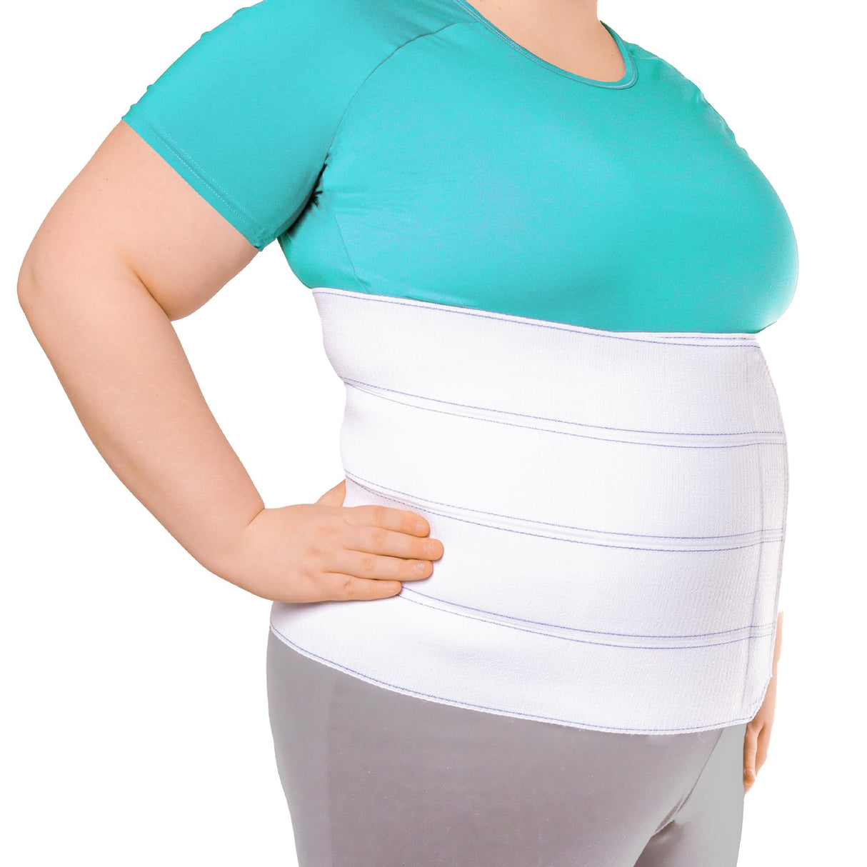 BraceAbility Plus Size Abdominal Binder for Post Surgery Recovery - Bariatric Stomach Hernia Belt, Post Partum Waist Binder, Diastasis Recti Obese Belly Support Band for Big Men and Women (3XL 12")