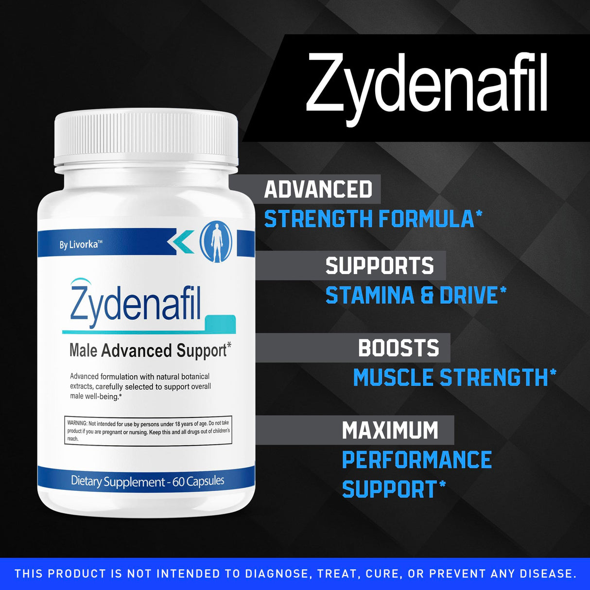 Zydenafil, Zydenafil Pills for Men, Zydenafil Pills for Men Advanced Formula, Zydenafil Pills, Zydenafil Supplement Support - All Natural Pills, Zydenafil Advanced Formula, 60 Capsules for 1 Month