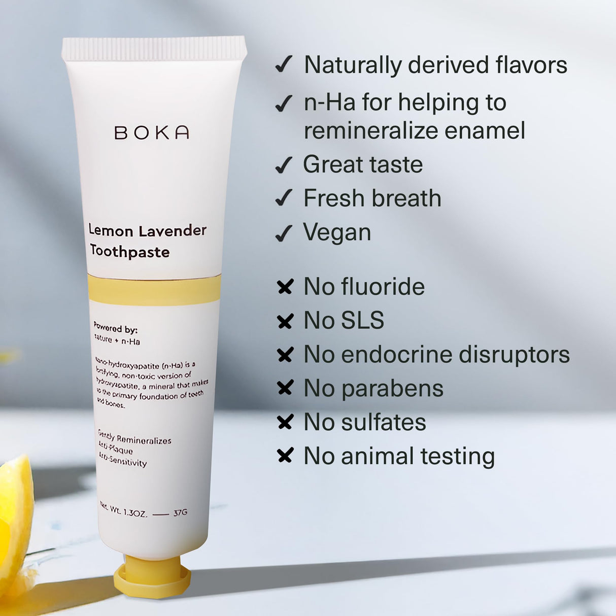 Boka Fluoride Free Toothpaste Nano Hydroxyapatite, Helps Remineralize, Appropriate for Sensitive Teeth, Whitening - for Adult, Kids Oral Care - Refresh Mint Flavor, 4 Fl Oz 3Pk