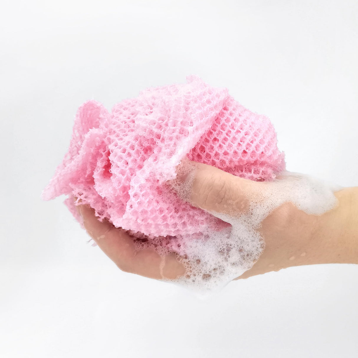 Quacc African Exfoliating Net Long Bath Net Sponge Nylon African Net Sponge Cloth for Daily Bath Shower (Pink)
