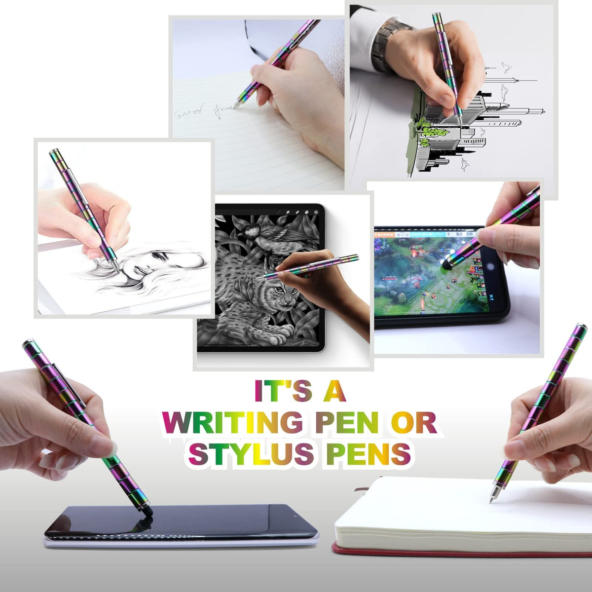 LARAH Fidget Pen and Stress Relief Desk Toy for Adults and Teens(Colorful)