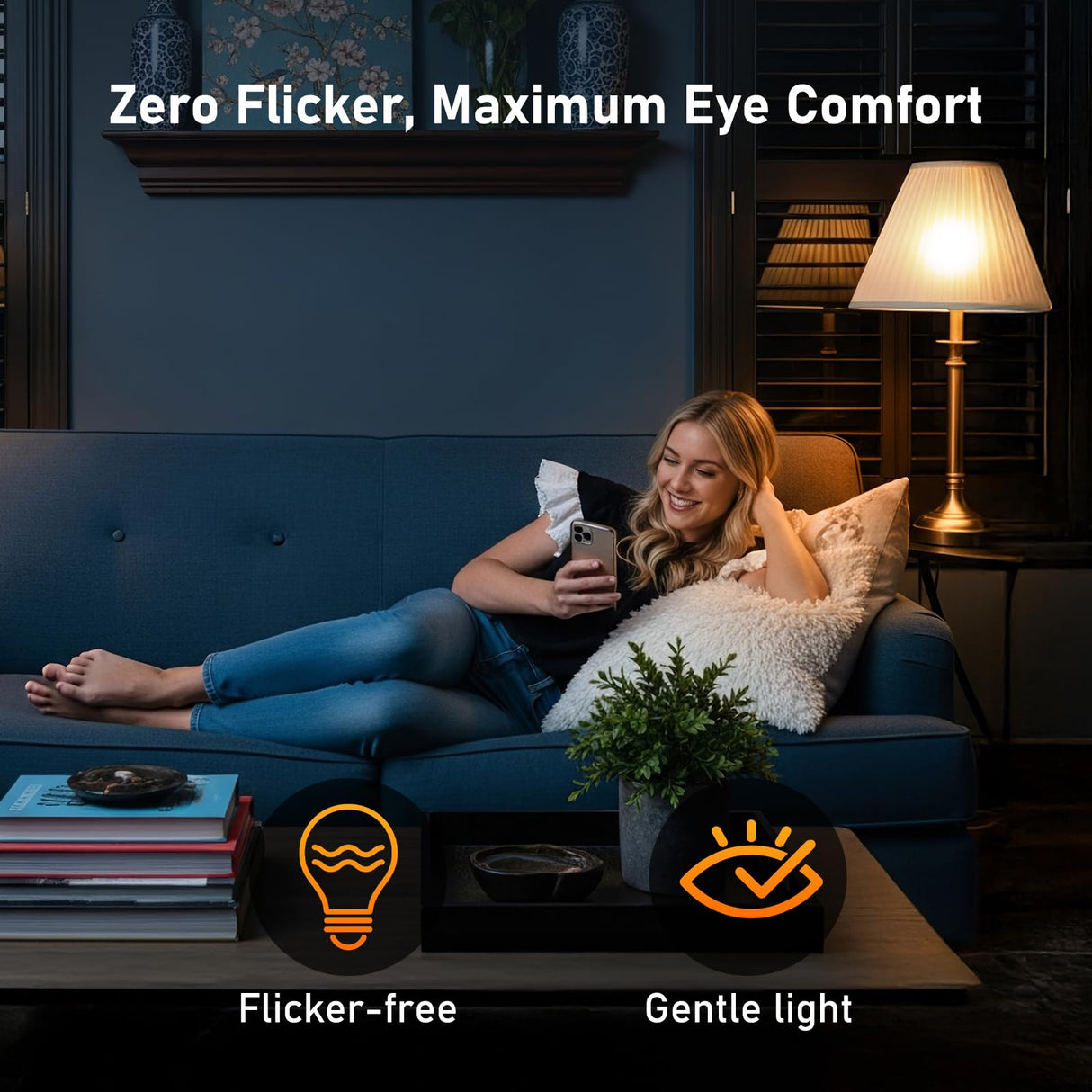 Hompavo LED Flame Light Bulbs - Realistic Flickering Fire Effect Bulb with Glass Shell, E26 Base for Halloween Christmas Home Indoor Outdoor Decor - 6 Pack