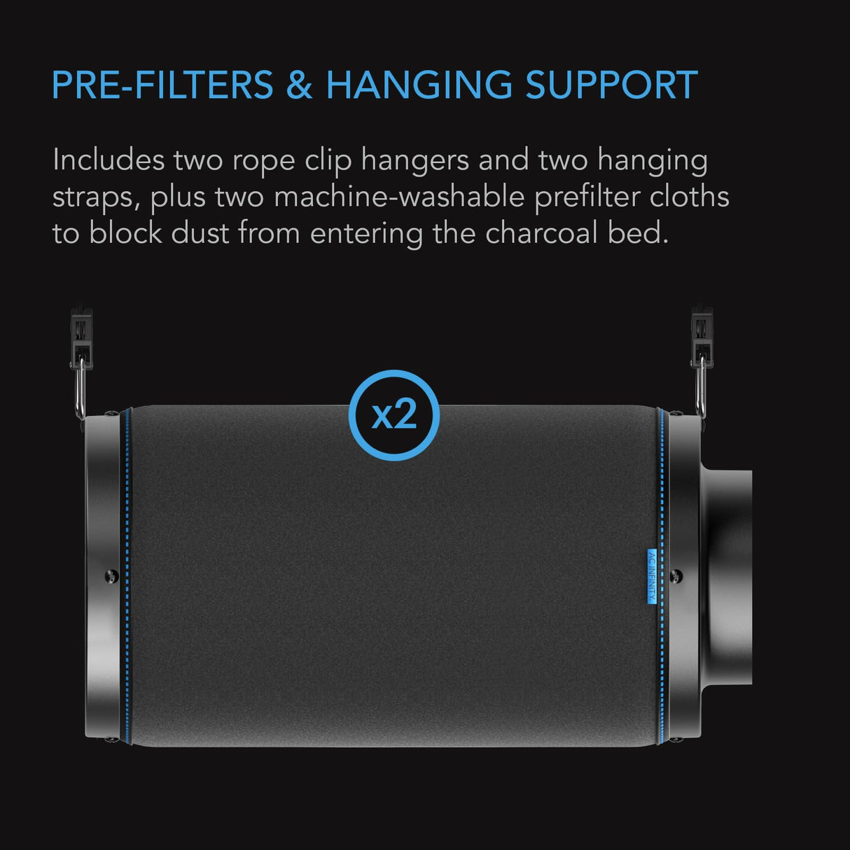 AC Infinity Air Carbon Filter 4" with Premium Australian Virgin Charcoal