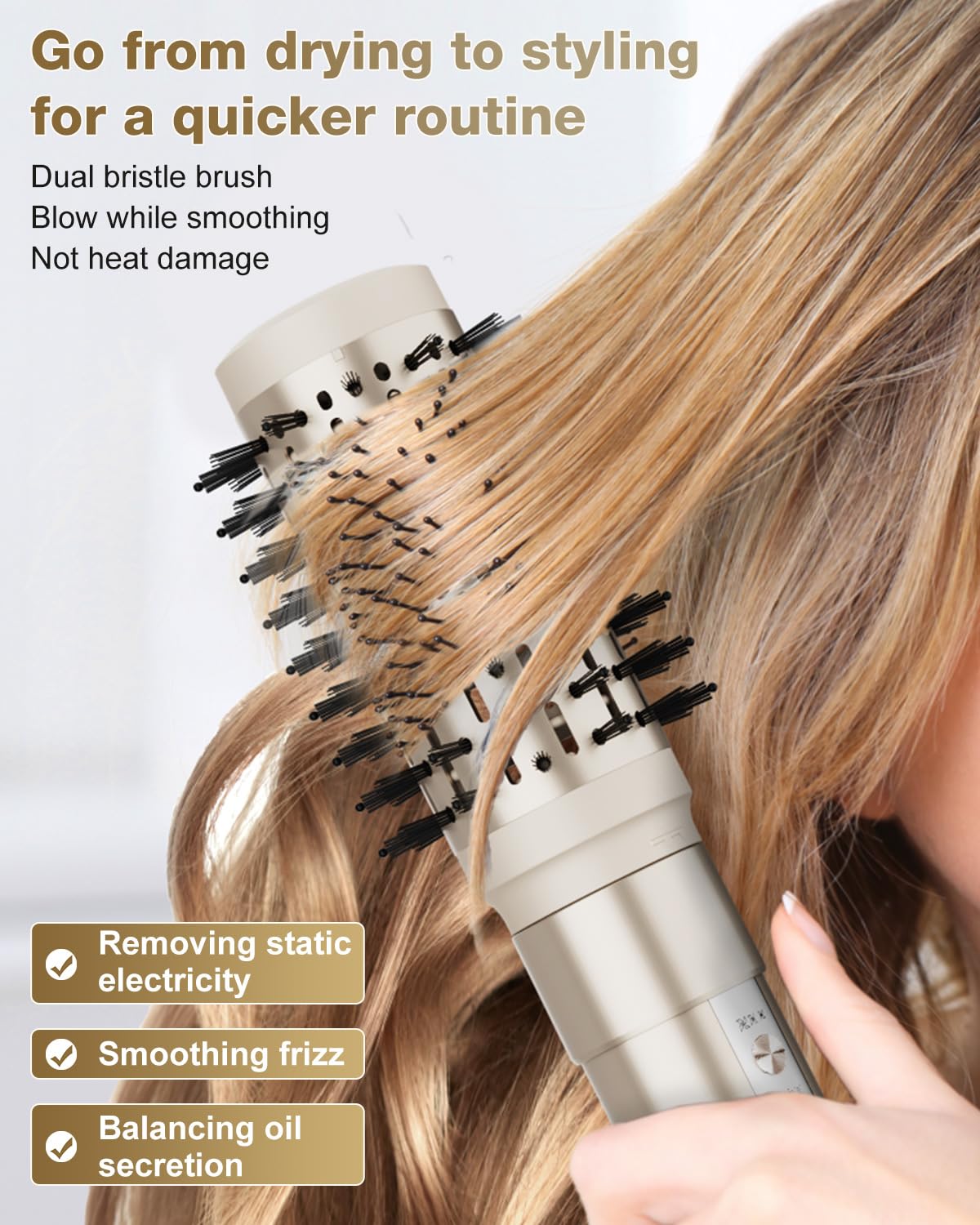 7MAGIC Hair Dryer Brush & 6 in 1 Hair Styler,110,000 RPM High-Speed Negative Ionic Hair Dryer Fast Drying, Multi Hair Styler, Professional Blow Dryer Brush for Curling Volumizing Straightening Styling