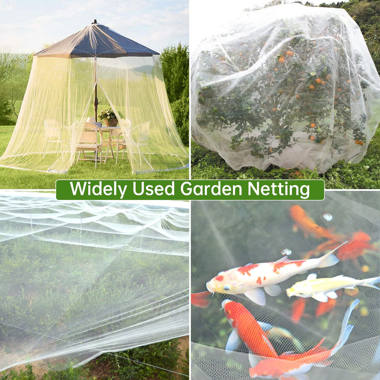 Garden Netting 10x50FT 2 Pack Ultra Fine Mesh, Insect Barrier Bird Netting for Garden Protection, Insect Bug Netting Garden Net for Protecting Plants Vegetables Flowers Fruits