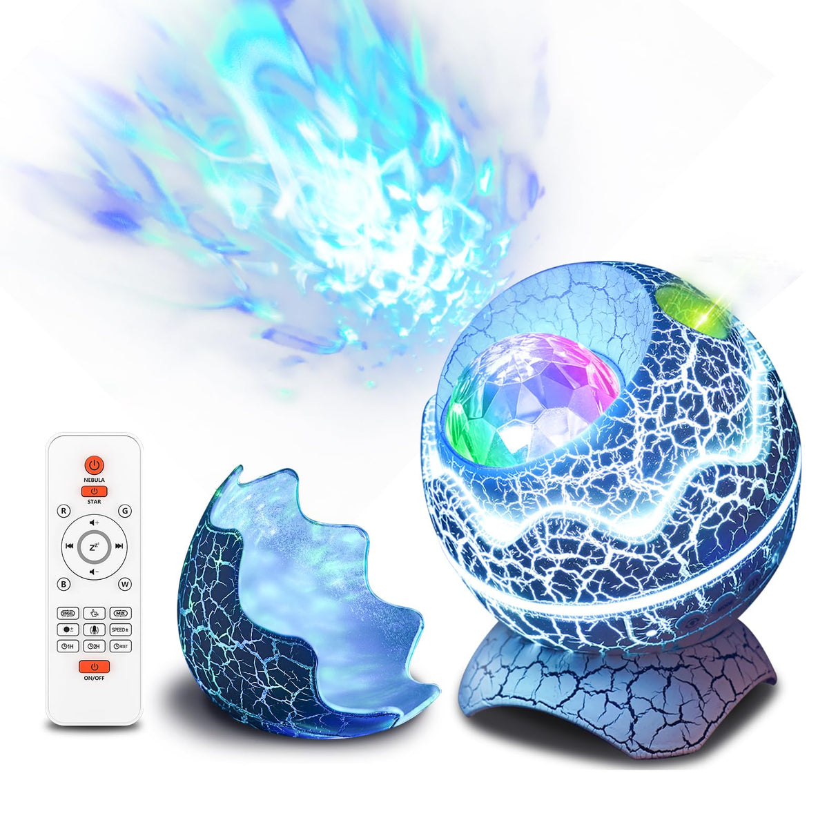 Rossetta Galaxy Projector, Star Projector for Bedroom, Night Lights for Kids Room with White Noise, Bluetooth Speaker, Timer and Remote, Room Decor, Gifts for Girls, Boys, Adults, Christmas, Birthday