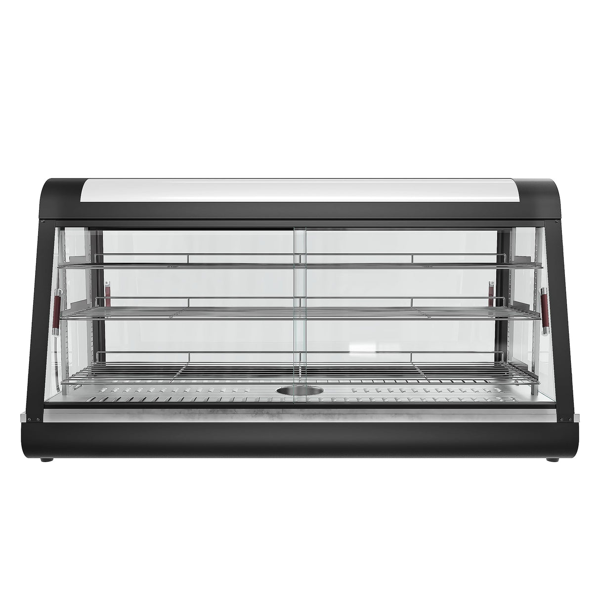Countertop Food Warmer,Three Tier Commercial Warmers for Food Display, Glass case, with LED Lighting Removable Shelves Pastry for Buffet Restaurant L35'' x W19'' x H25''