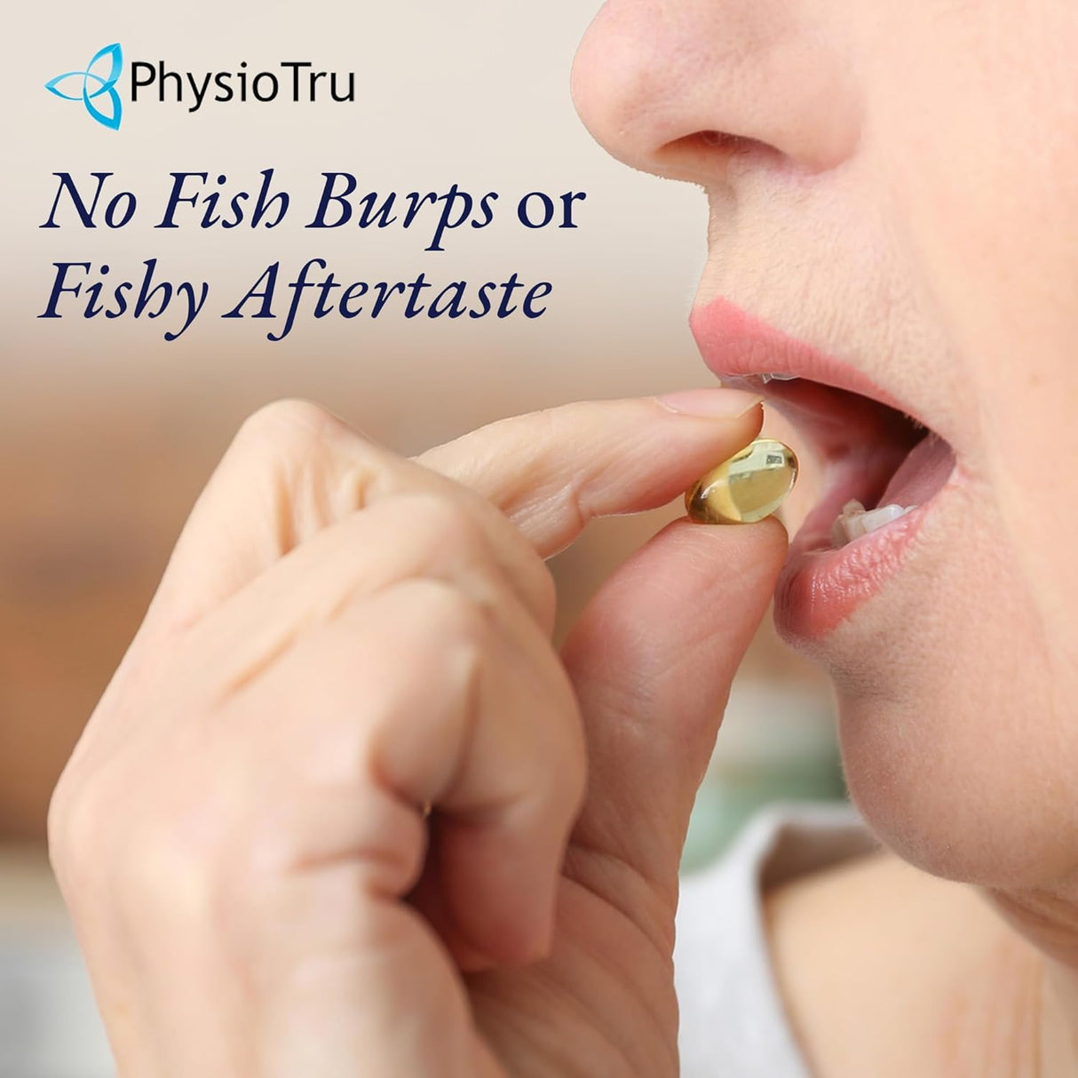 Physio Omega - Omega 3 Supplement - Sustainably Sourced - with DPA, EPA, and DHA - Burpless Fish Oil - 1 Pack