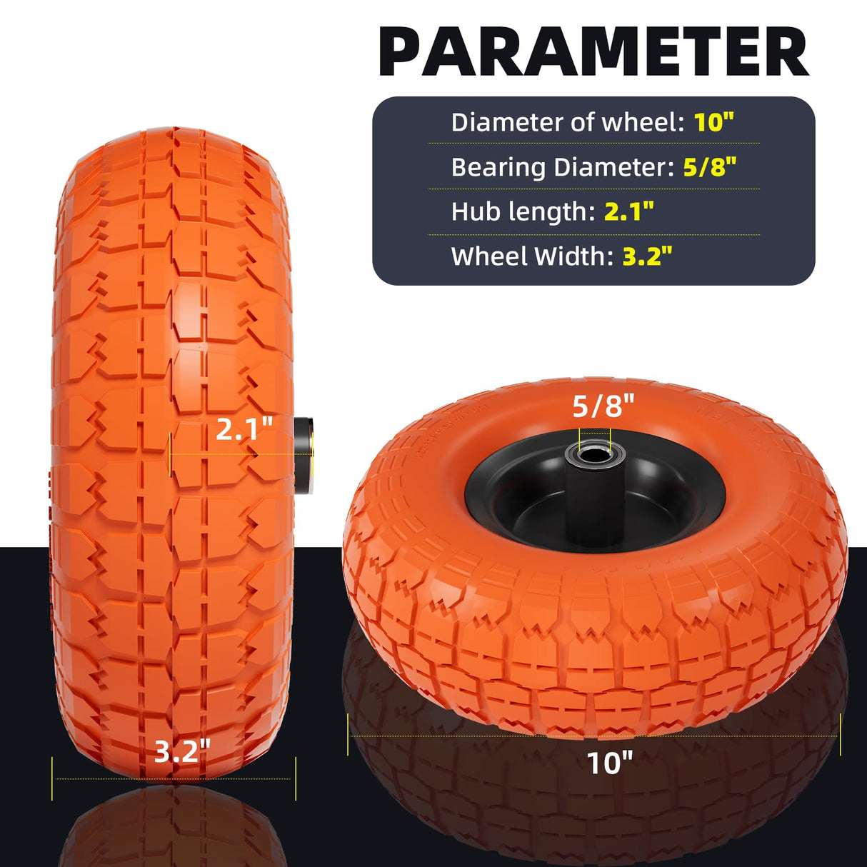 【UPGRADED】4.10 3.50-4 Tire and Wheel