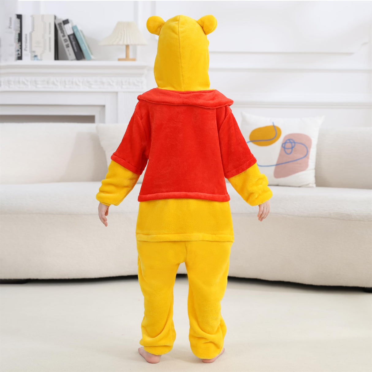 QSTYLE Unisex Children Bear Onesie, Halloween Costume Christmas Pajamas For Girls and Boys 10-11Y Yellow