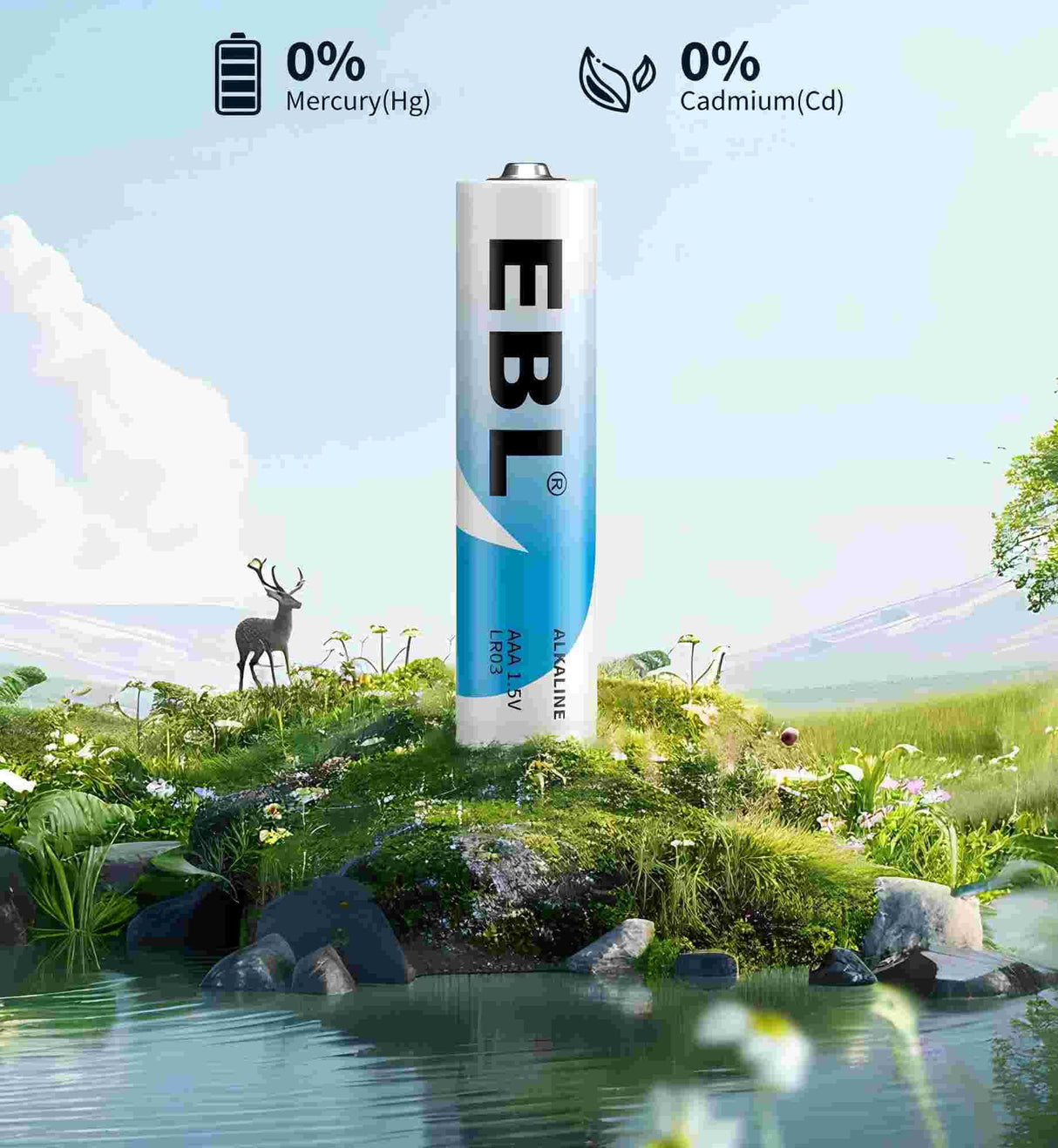 EBL AAA Batteries 100 Count, Alkaline Triple A Batteries 1.5V Batteries Ultra Long Lasting Alkaline Battery, 10-Year Shelf Life