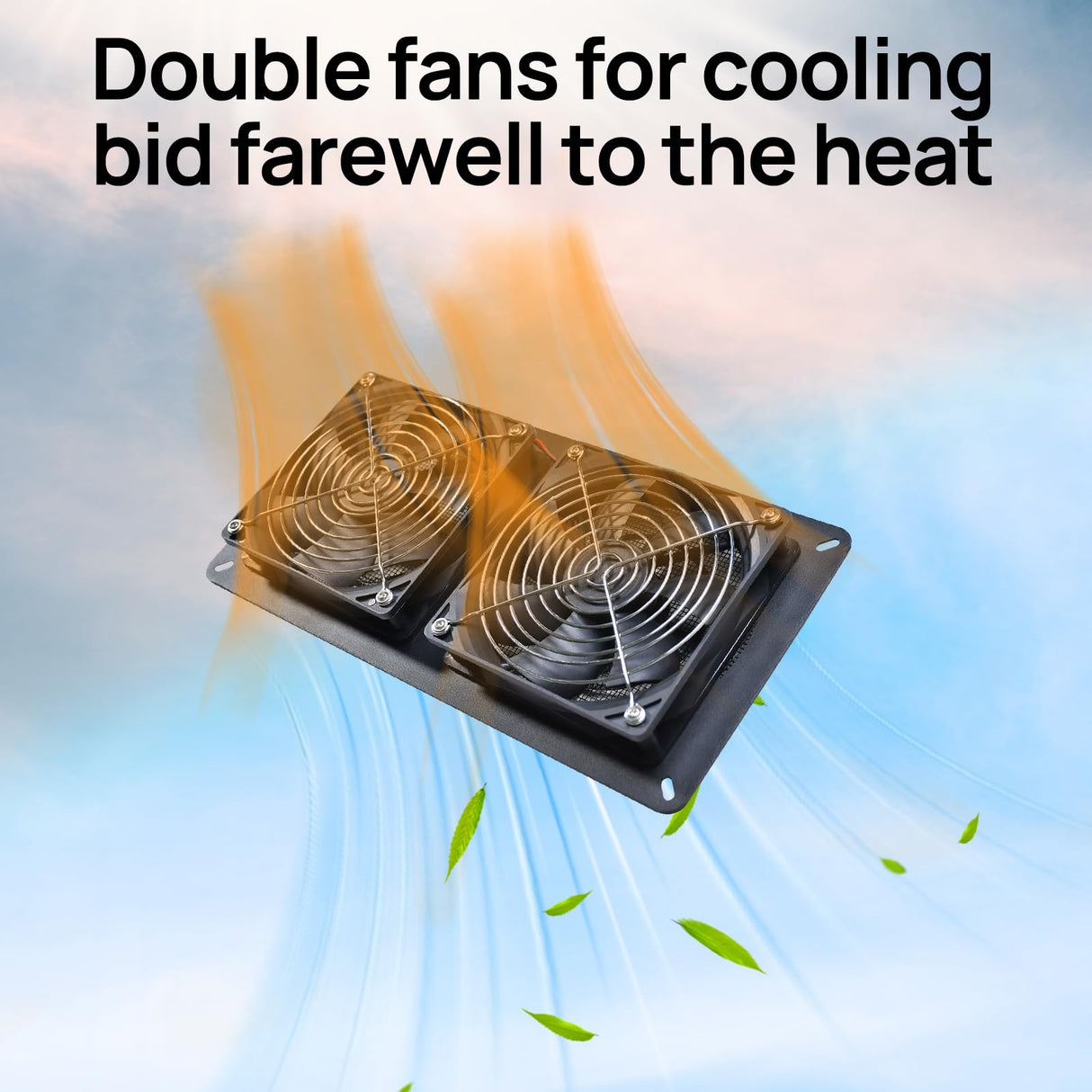 DC HOUSE 20W Solar Fan Powered Exhaust Fan for Chicken Coops, Greenhouses, Sheds, Pet Houses, and Windows - Waterproof and Plug Play Easy Connector Max Applicable Space 880ft3 (25 m3)