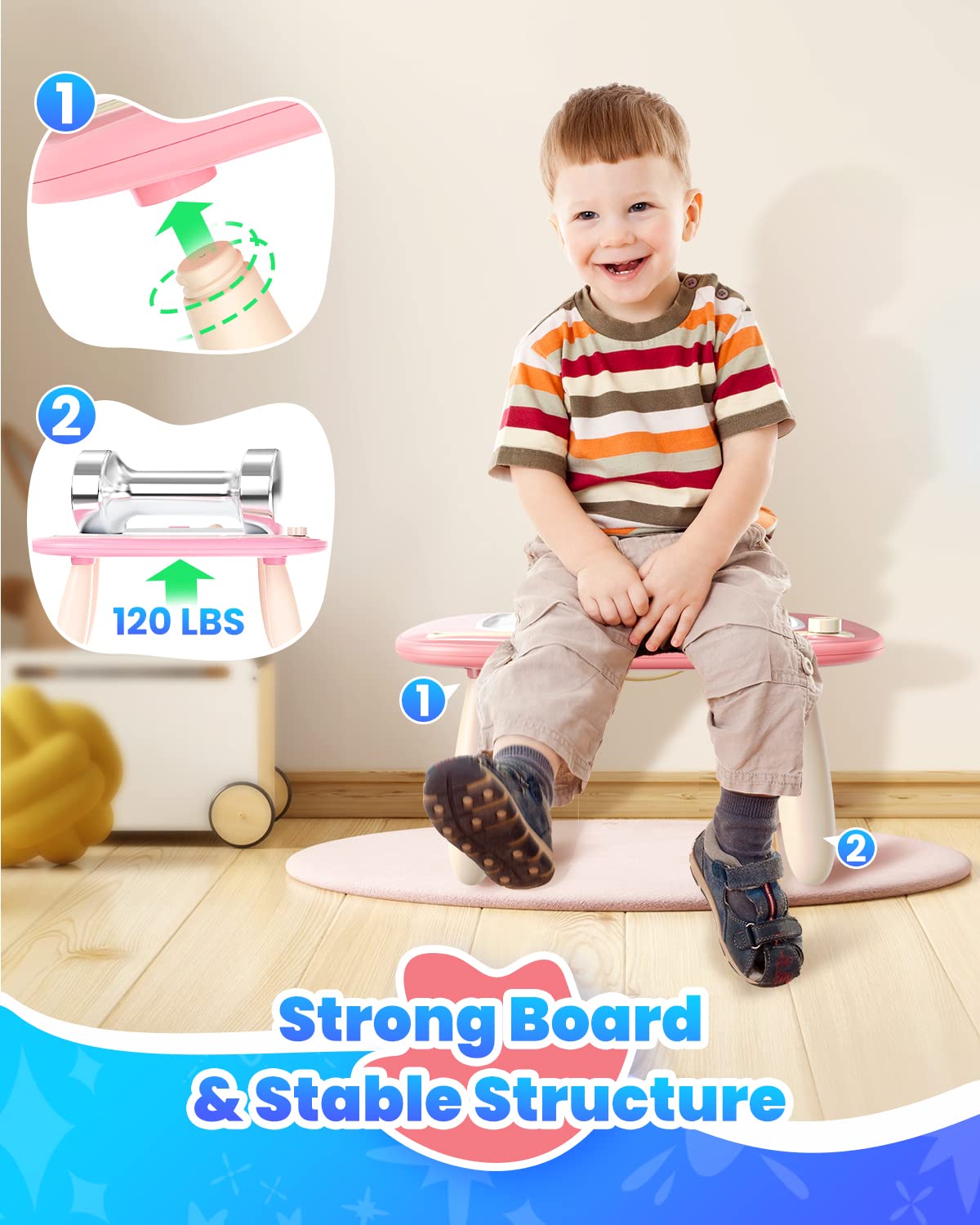 Seimome Magnetic Drawing Board, Toddler Girl Toys for 1-2 Year Old, Doodle Board Pad Learning and Educational Kids Toys for 1 2 3 Year Old Baby Girl Birthday Christmas GIF- Pink