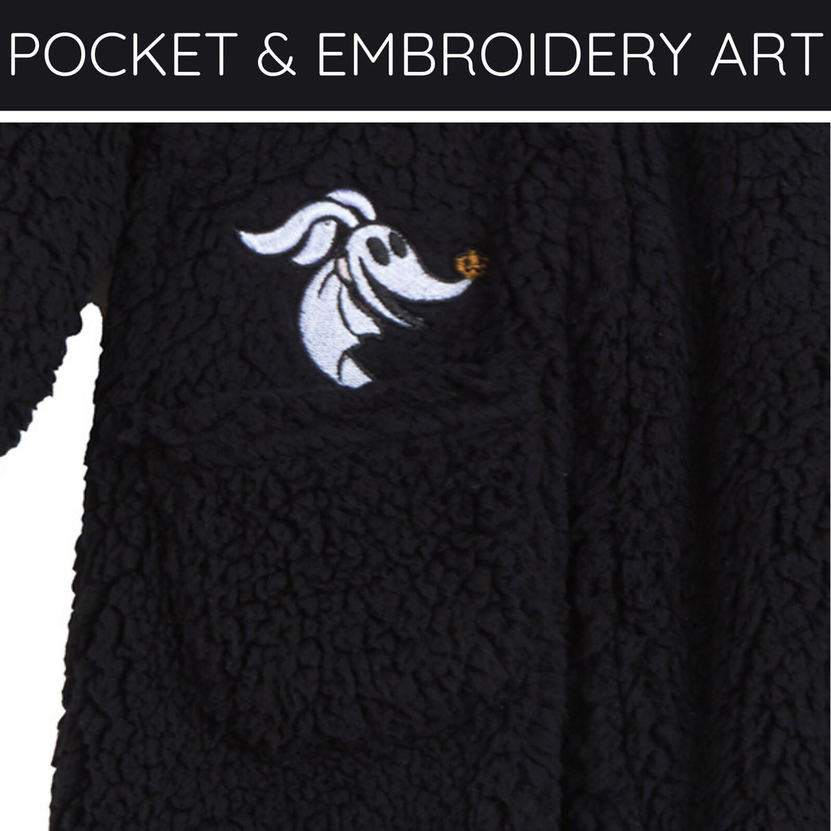 Disney Nightmare Before Christmas Jack Skellington Newborn Baby Boys Cozy Sherpa Zip Up Cosplay Coverall Black 3-6 Months