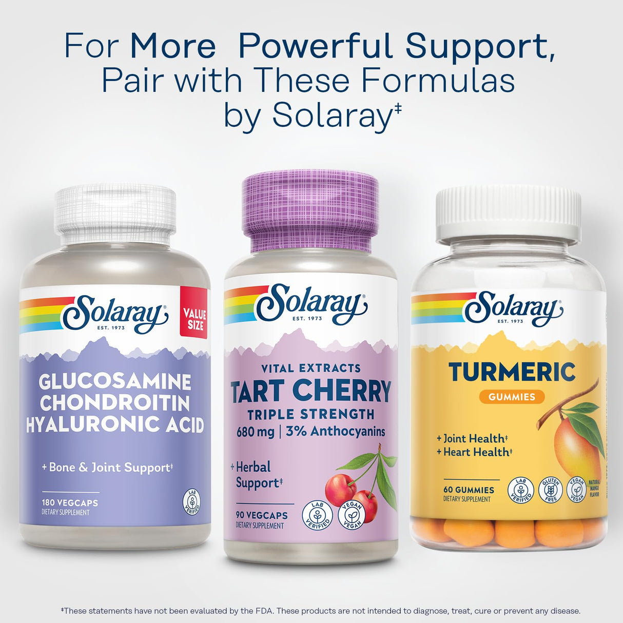SOLARAY Triple Strength Tart Cherry Extract - Tart Cherry Capsules with Antioxidants and Anthocyanins for Uric Acid Levels Support - Vegan, 60-Day Guarantee - 45 Servings, 90 VegCaps