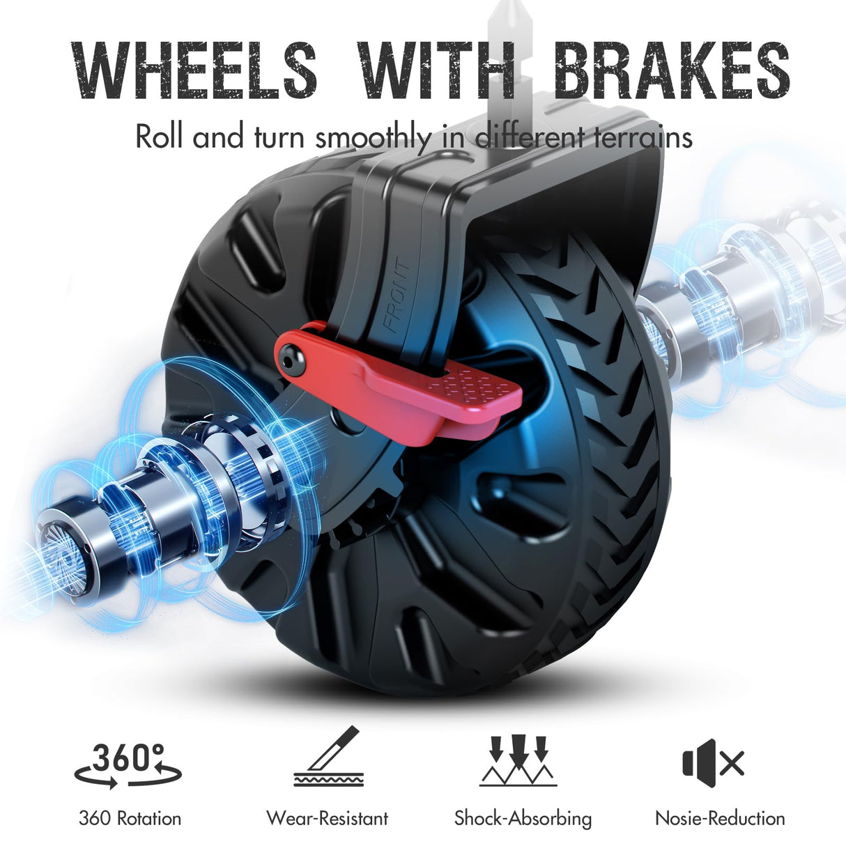 Portal Folding Wagon Brakes, All-Terrain Heavy Duty, Camping Garden Cart