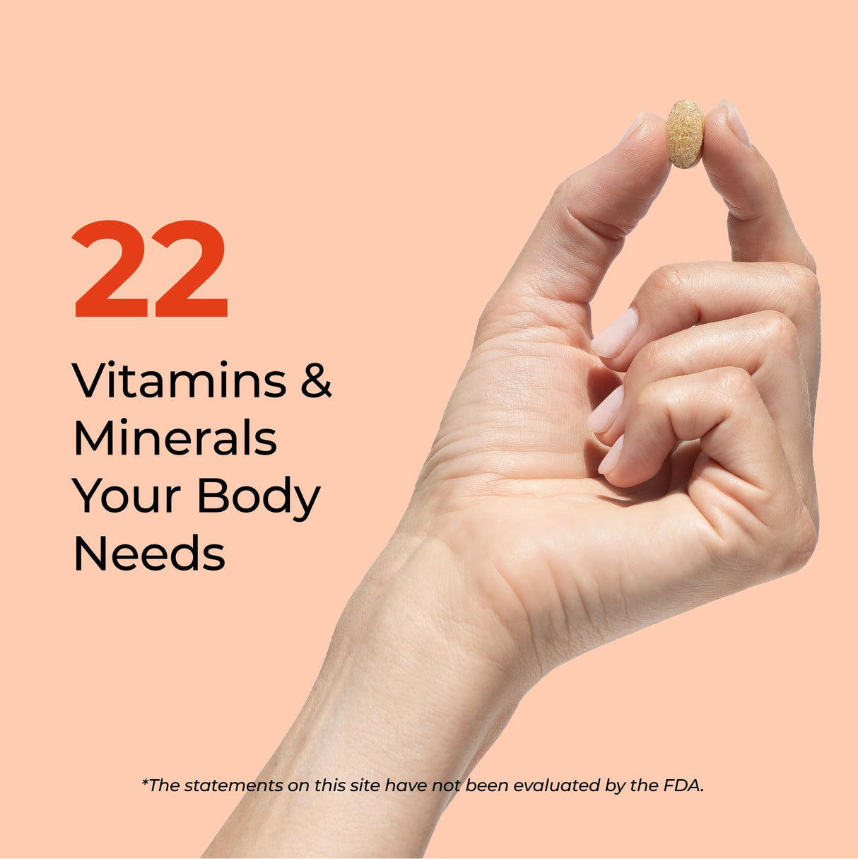 HUM Base Control - Daily Women's Multivitamin & Minerals w/B Complex, Vitamin C, 22 Micro-Nutrients + Iron & Biotin to Support Pre-Menopause Women - Non-GMO & Gluten-Free (30 Tablets)