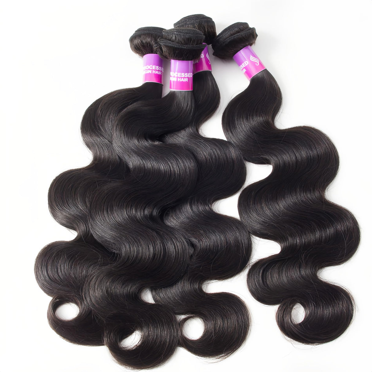12A Human Hair Bundles 400g Body Wave Bundles Human Hair Extensions 12 14 16 18 Inch Brazilian Virgin Body Wave 4 Pieces Deals Unprocessed Brazilian Quick Weave Extensions Natural Black