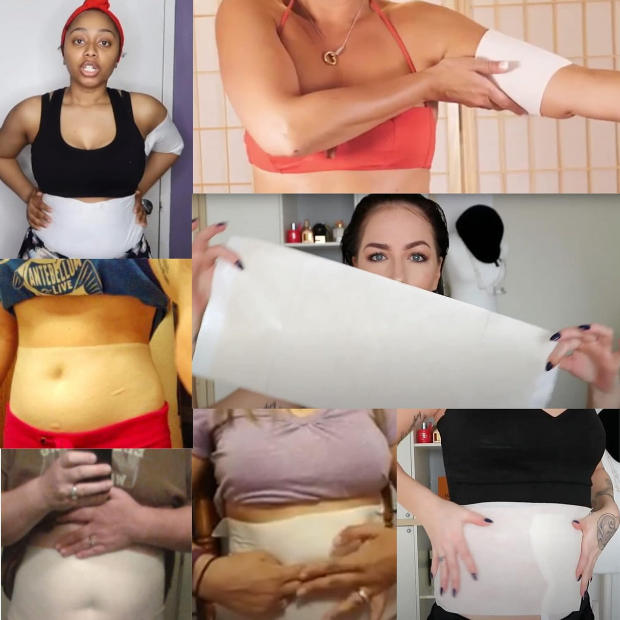 lipo applicator Ultimate Body Wrap with Guarana, Green Tea, and Seaweed Works for Stomach Belly Legs Arms Abdomen. 4 Wraps