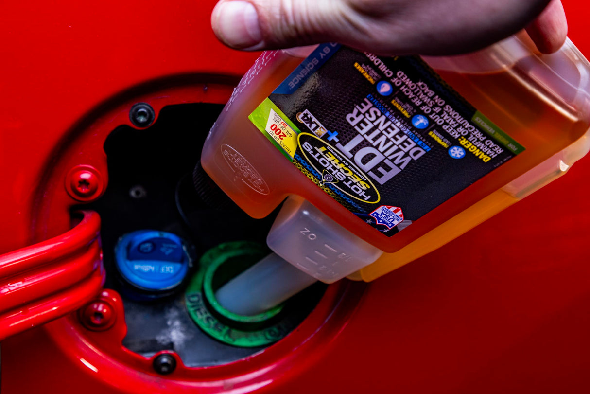 Hot Shot's Secret EDT+ Winter Defense, 7-in-1 Anti-Gel Diesel Fuel Additive, Prevents Gelling, Protects Diesel Fuel System, Diesel Additive Improves Cold Start, Boosts Cetane, 16oz, Packaging May Vary