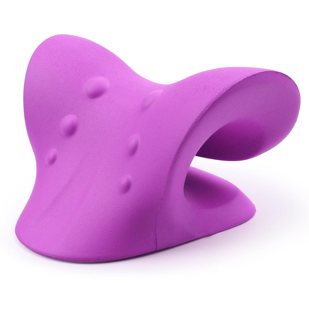 RESTCLOUD Neck and Shoulder Relaxer, Cervical Traction Device for TMJ Pain Relief and Cervical Spine Alignment, Chiropractic Pillow, Neck Stretcher (Purple)