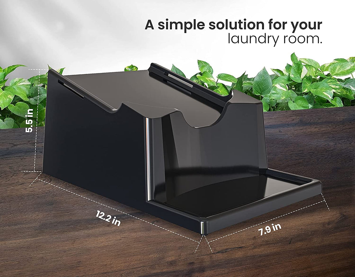Liquid Laundry Detergent Holder Stand with Drip Tray - 1 Pack - Black