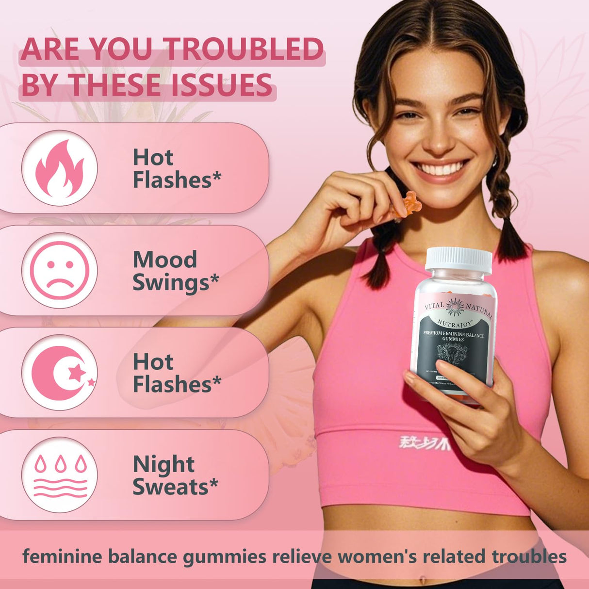 Montue Premium Feminine Balance Gummies for Women’s - Women’s Health Probiotics for pH & Immune Support &Hawaiian Pineapple Flavor-60 Count(New Packaging)