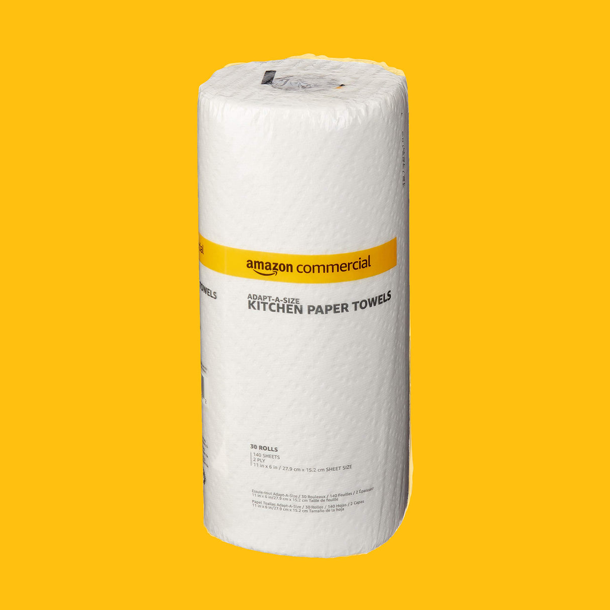AmazonCommercial 2-Ply White Adapt-a-Size Kitchen Paper Towels (SOFI-056) | Bulk | Adapt-a-size | Individually Wrapped | FSC Certified |140 Towels per Roll (30 Rolls)(11 x 6 Sheet)