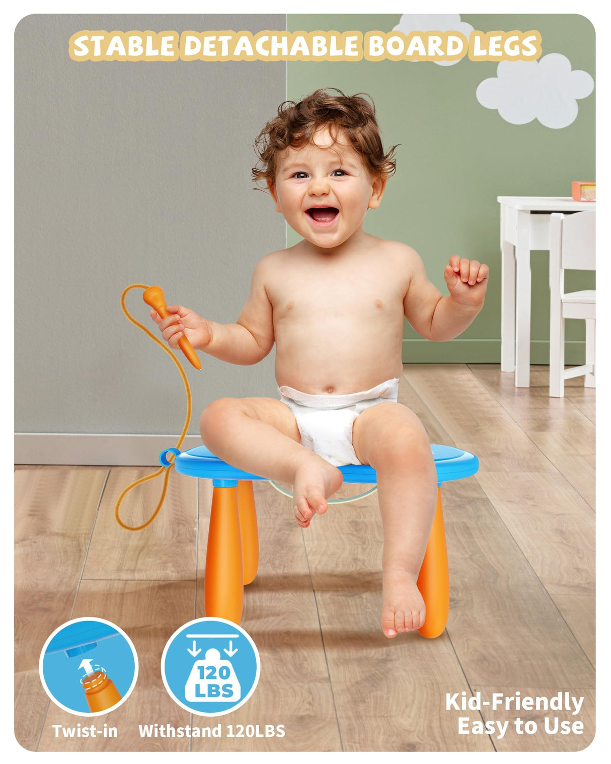 Magnetic Drawing Board, Doodle Board for Toddlers Toys Age 1-2, Magnetic Writing Board, Preschool Learning and Educational Toys for 1 2 3 Years Old Girl Boy, Gift for Birthday Christmas New Year(Blue)