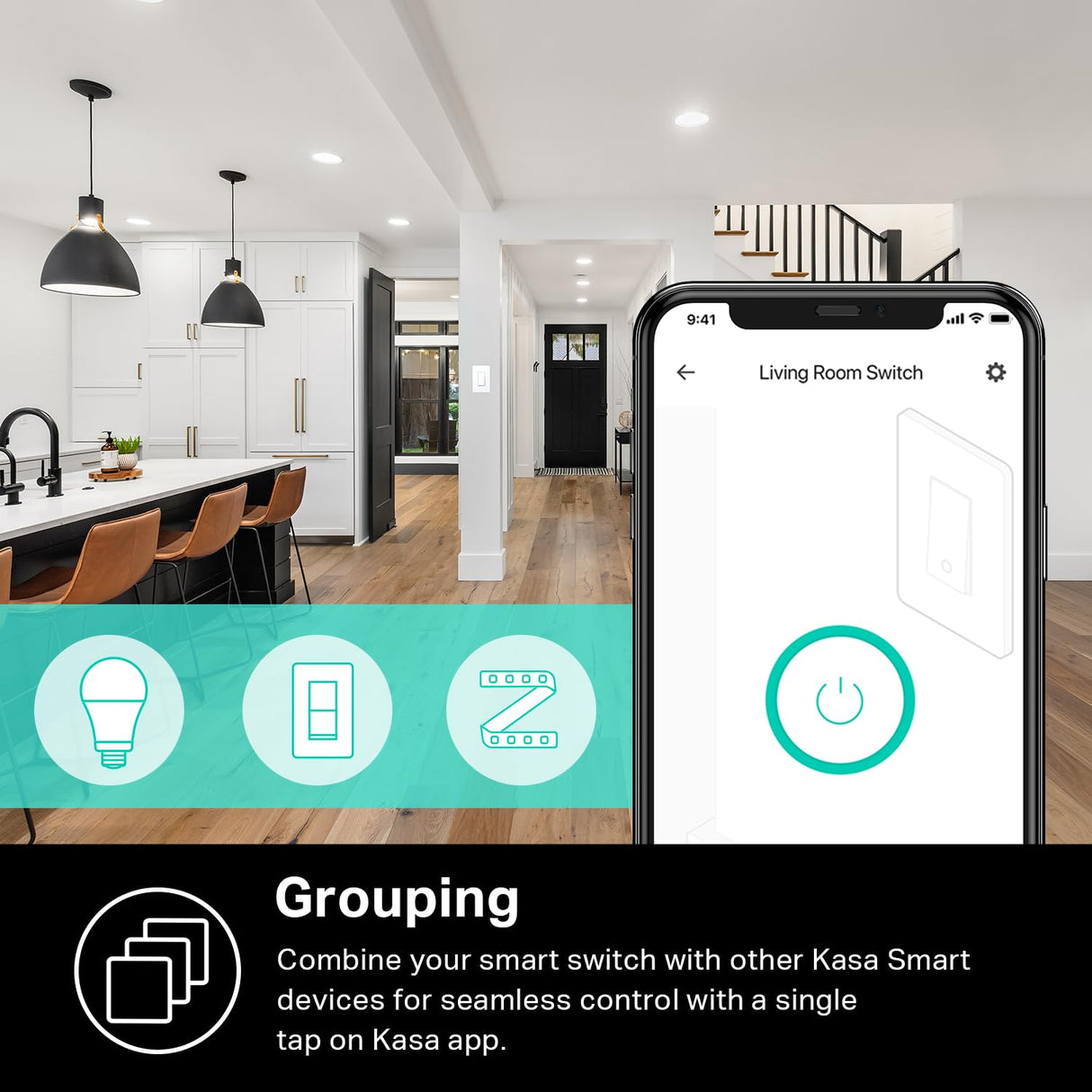 Kasa Smart Light Switch HS200P3, Single Pole, Needs Neutral Wire, 2.4GHz Wi-Fi Light Switch Compatible with Alexa and Google Home, UL Certified, No Hub Required, 3 Count -Pack of 1 , White