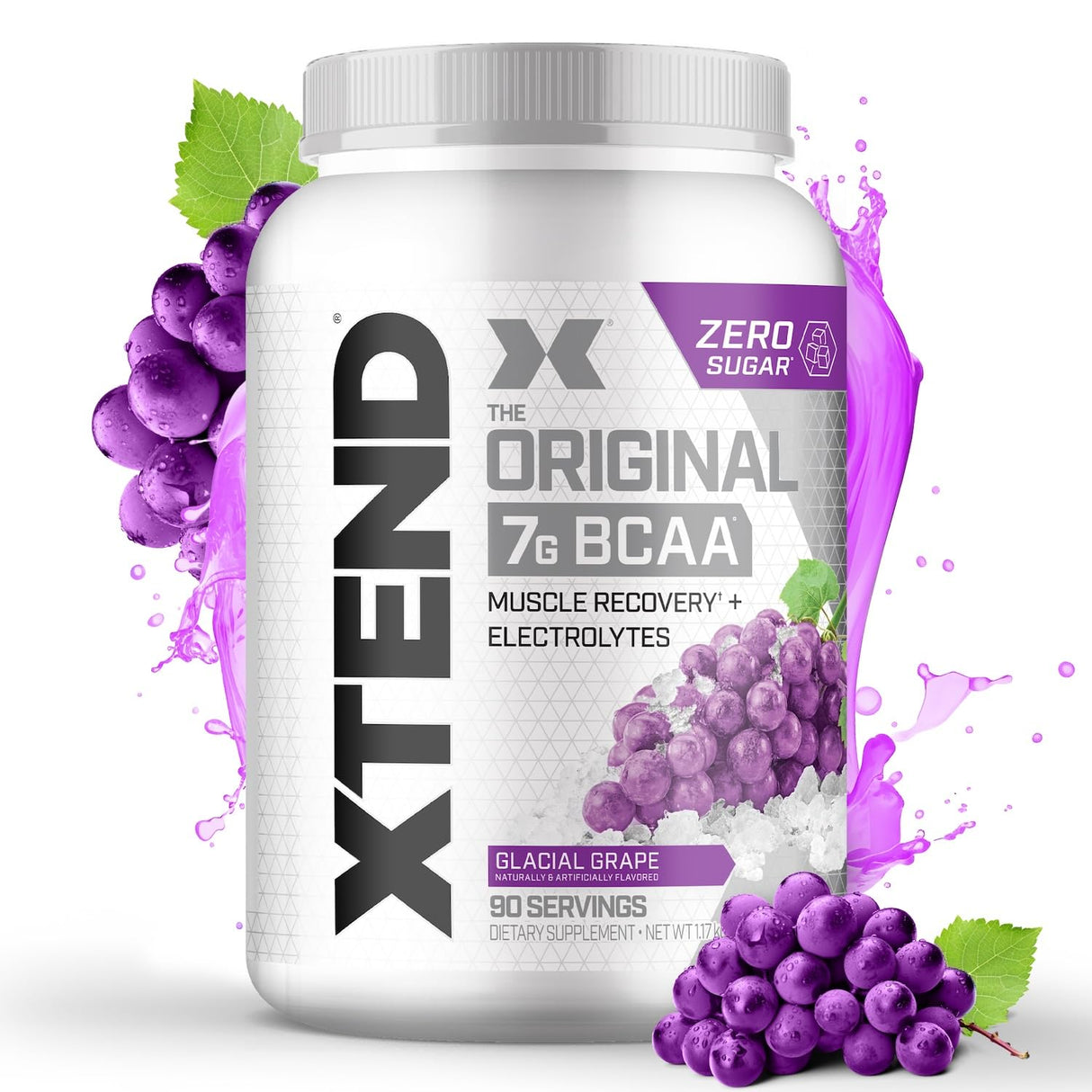 Xtend Original BCAA Powder 7g BCAA and 2.5g L-Glutamine, Sugar Free Post Workout Muscle Recovery Drink with Amino Acids for Men & Women, 90 Servings