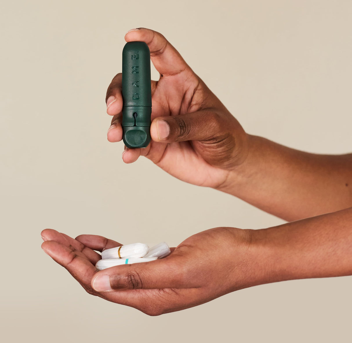 3 Pack DAME Reusable Tampon Applicator | No Boiling Required, Self-Sanitising Technology | Includes 3 Toxin-Free Organic Cotton Tampons | B Corp, Eco-Friendly, Sustainable Period Care | Reduce Plastic