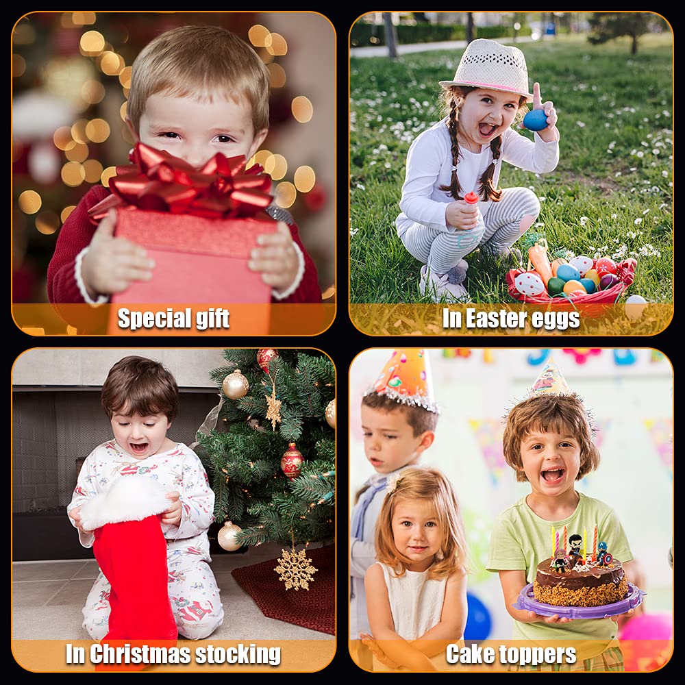 DLOCVN Mini Superhero Toys, 26PCS Minifigures Small Action Figures Superhero Party Birthday Decorations for Kids’ Christmas Stocking, Easter Eggs Cake Toppers Collectibles