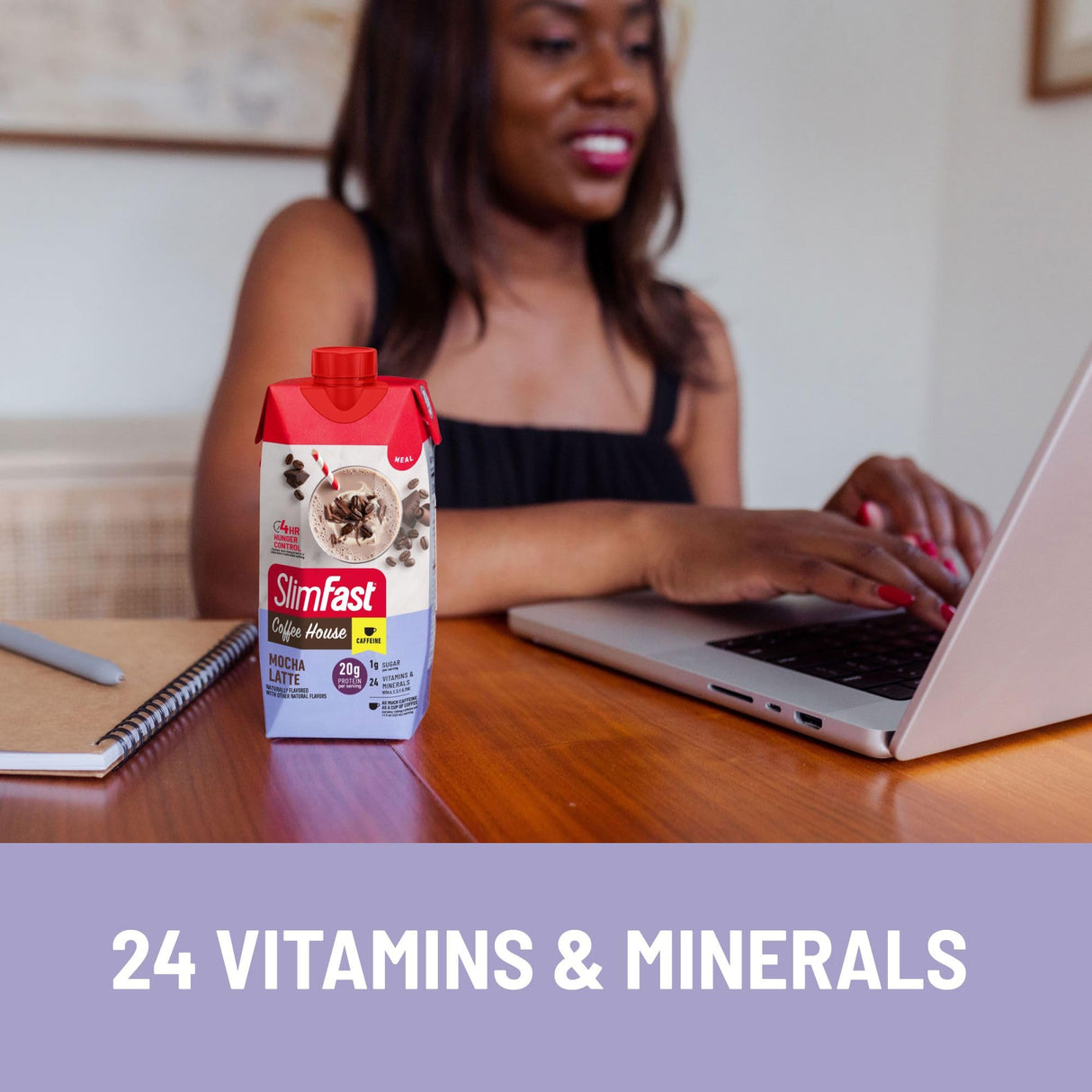 SlimFast Protein Shake, NEW Mocha Latte- 20g Protein, Meal Replacement Shake Ready to Drink, High Protein with Low Carb and Low Sugar, 24 Vitamins and Minerals, 11 Fl Oz (Pack of 12)