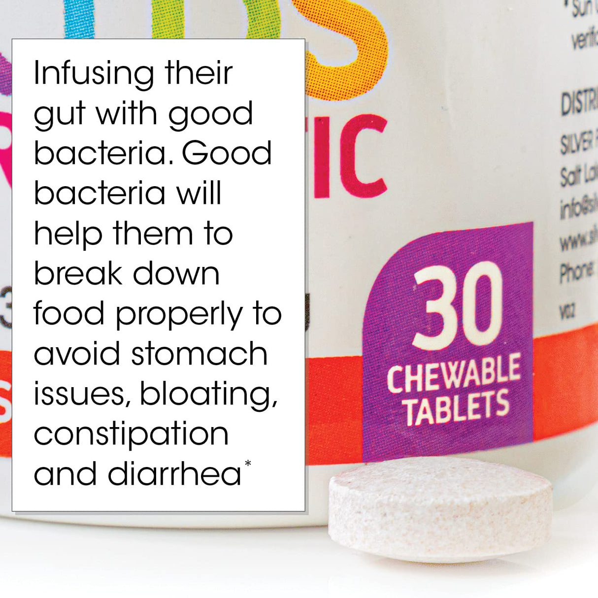 Silver Fern Brand Kids Ultimate Probiotic - 2 Bottles - 30 Chewable Tablets Each - Sugar & Gluten Free - Children's Dietary Supplement - DNA & Survivability Verified - Digestive & Immune Support