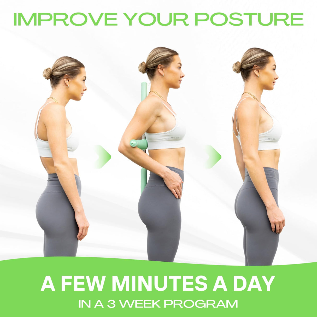 BodyTree Posture Corrector Yoga Cross Stick - Back Pain Relief for Men Women - Stretcher and Straightener for Upper and Lower Back - Stretch Pole - Neck Hump Equipment bar Device Brace